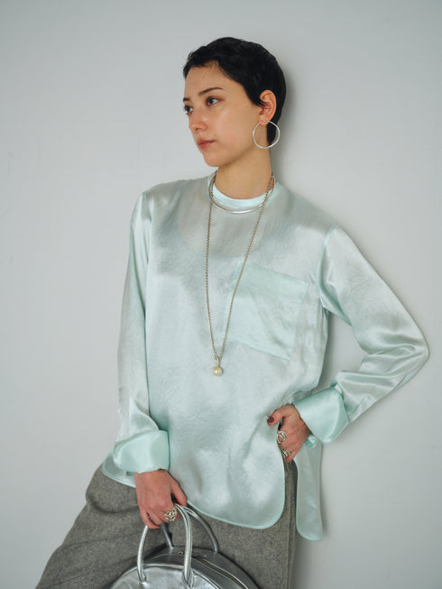 plain satin shirt